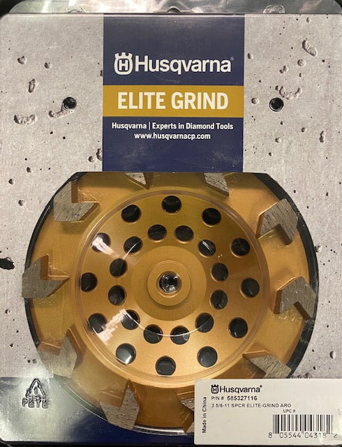 Husqvarna Elite Grind Arrow Cup Wheel 7 Inch Threaded